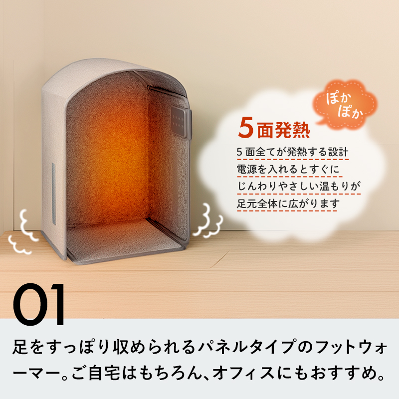 THREEUP（スリーアップ） 特典付 パネルフットウォーマー ぬくぬく