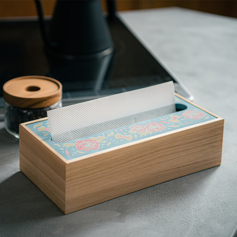 tower 特典付 茜や 珪藻土ペーパータオルボックス 加賀友禅 吸シリーズ