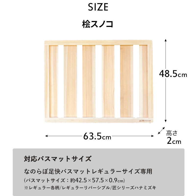 なのらぼ 特典付 珪藻土バスマット 桧すのこセット 足快バスマット