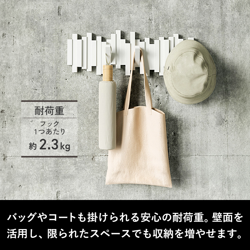 不思議な壁掛け Umbra（アンブラ） 特典付 スティックス マルチフック 5連 ウォール