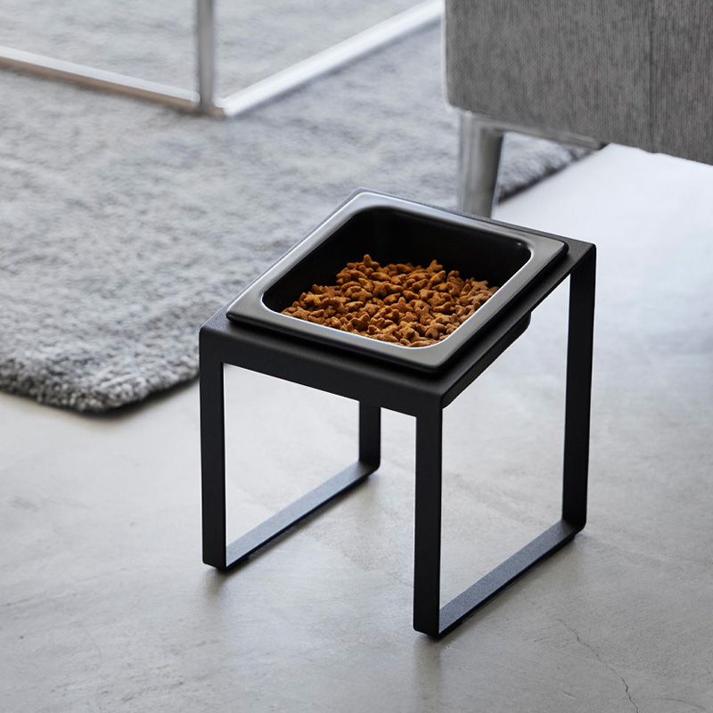 山崎実業 特典付 ペットフードボウルスタンド ヌークス 斜めハイタイプ