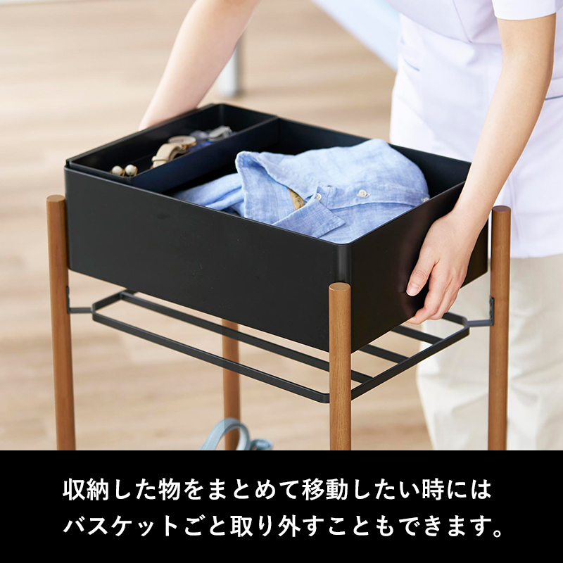 RIN（山崎実業） 山崎実業 小物トレー付き下段が棚の収納ワゴン 2段