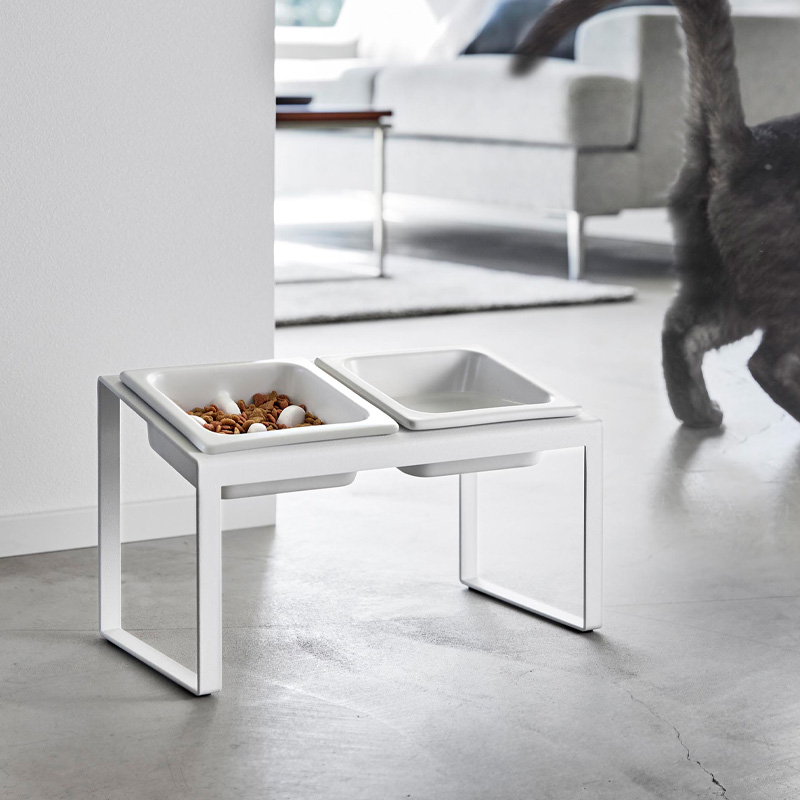 山崎実業 特典付 早食い防止ペットフードボウルスタンドセット