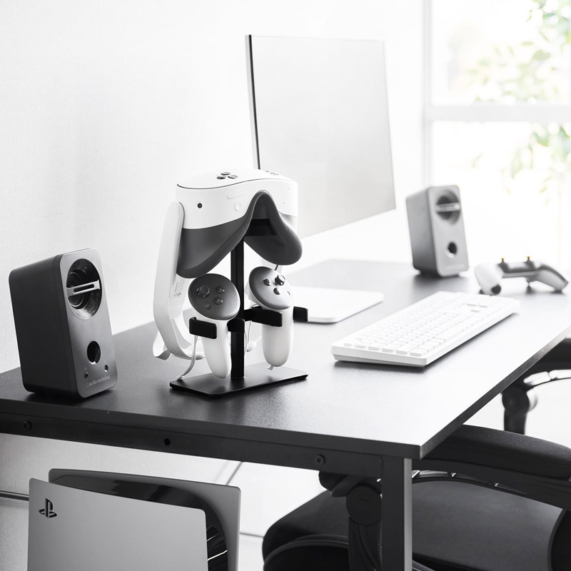 山崎実業 特典付 伸縮VRゴーグル＆コントローラー収納ラック スマート