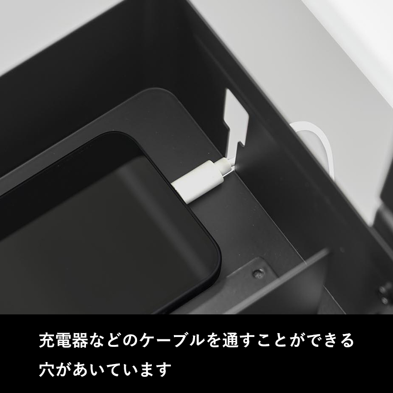 tower 特典付 山崎実業 テーブル横回転収納ラック タワー 仕切り付き