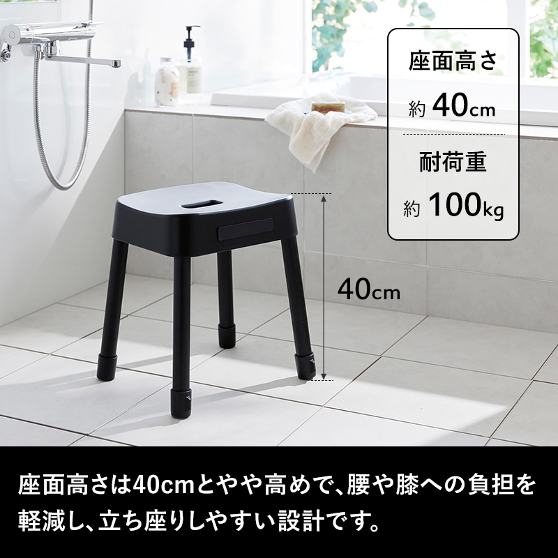 山崎実業 特典付 マグネット風呂イス ミスト SH40 MIST 座面高40cm