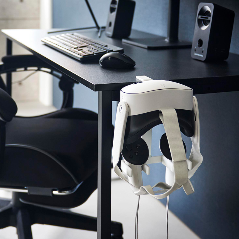 山崎実業 特典付 デスク横VRゴーグル＆コントローラー収納ラック