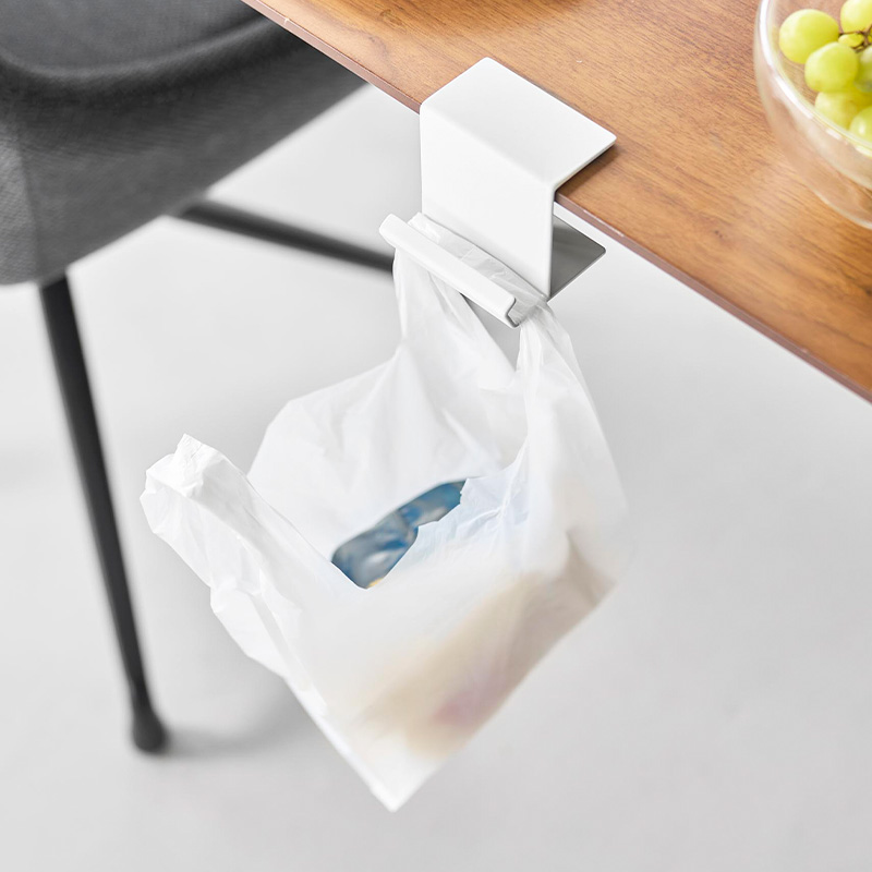 tower 特典付 山崎実業 テーブル横レジ袋ハンガー タワー 公式 ゴミ箱