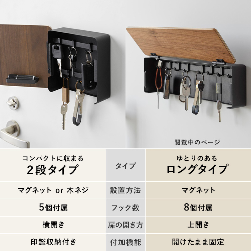 RIN（山崎実業） 特典付 山崎実業 マグネットキーフック リン ロング