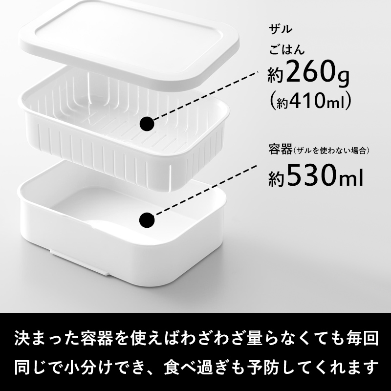 tower 特典付 山崎実業 温まりやすい立つ冷凍ごはん容器 L タワー 2個
