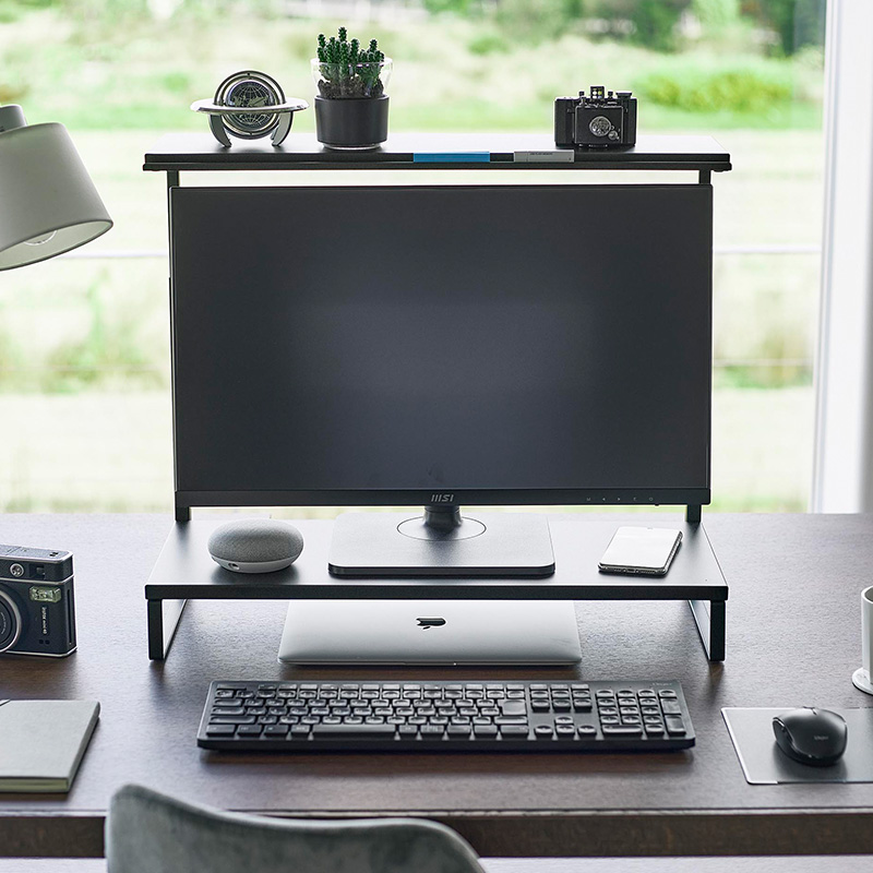 tower 特典付 山崎実業 モニター上下ラック タワー 2段 公式 モニター