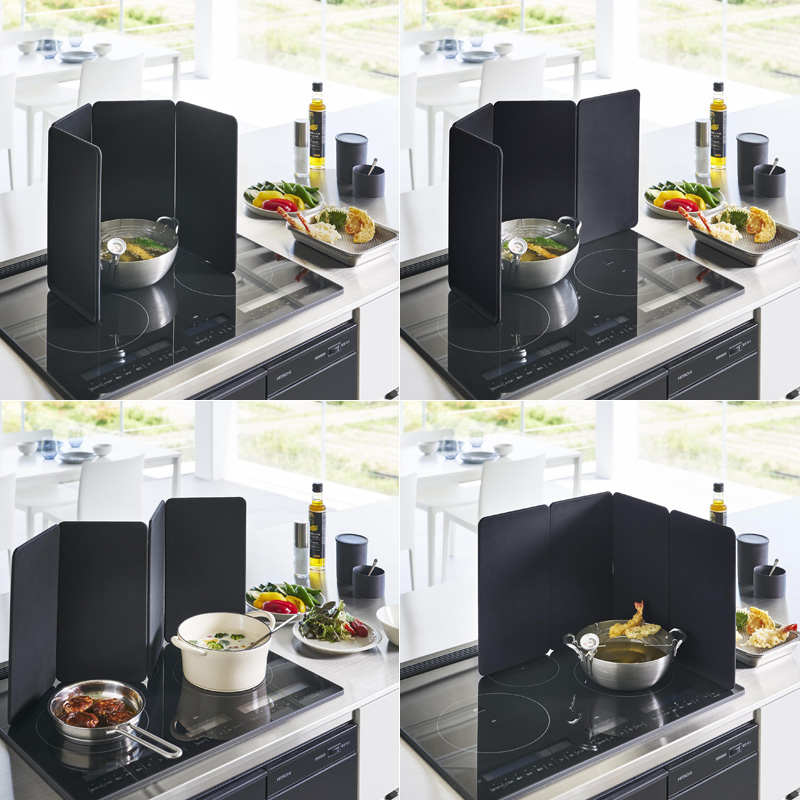 tower 山崎実業 マグネットレンジガード タワー 4枚パネル コンロ