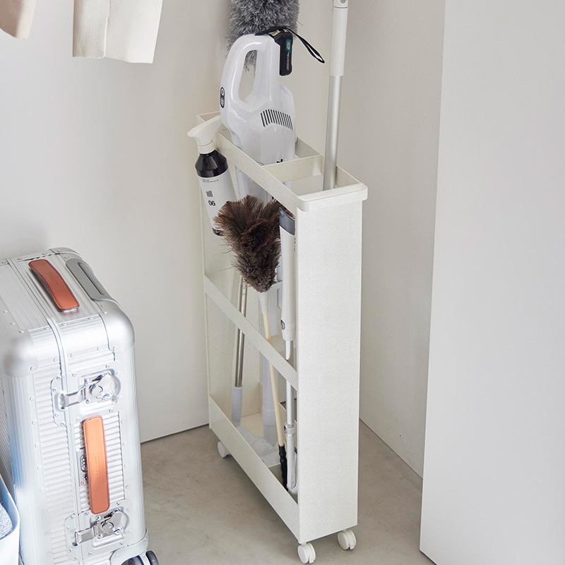 tower 山崎実業 キャスター付き長物収納スリムワゴン タワー 公式 長物