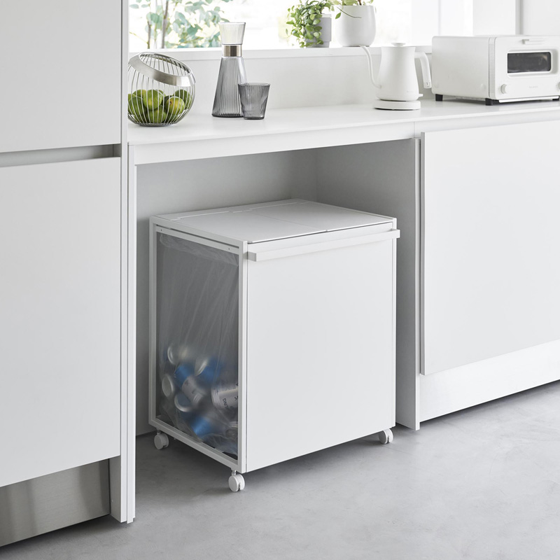 tower 山崎実業 蓋付き目隠し分別ダストワゴン タワー 45L 2分別 公式