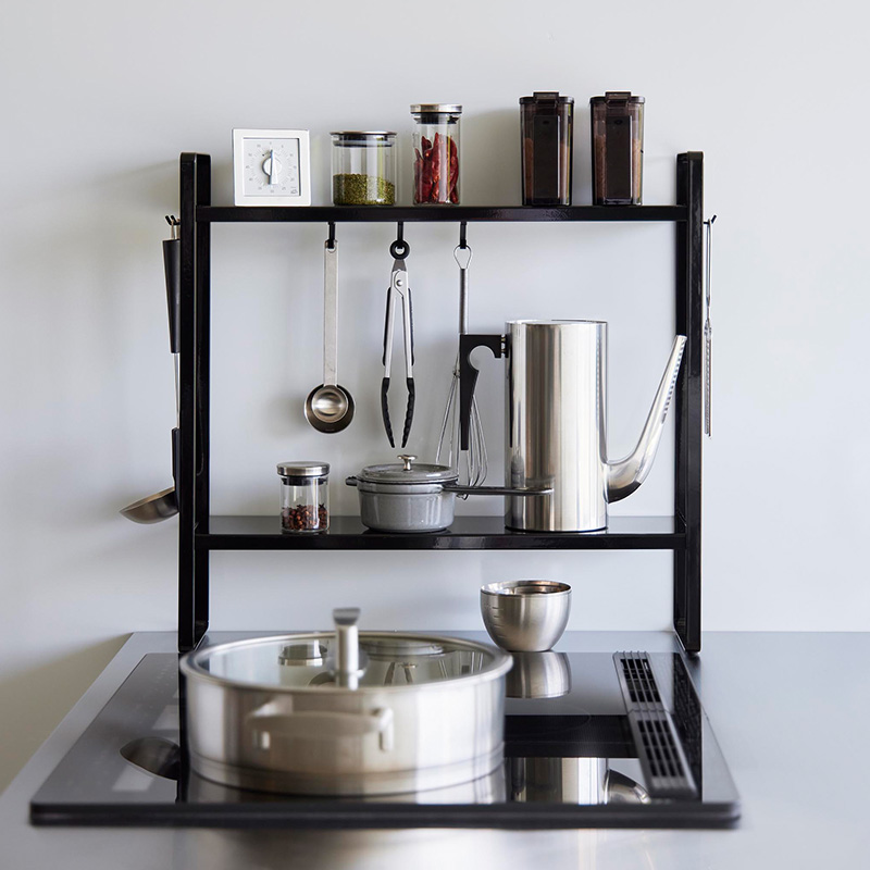 tower 山崎実業 下が拭けるコンロ横ラック タワー 2段 公式 調味料