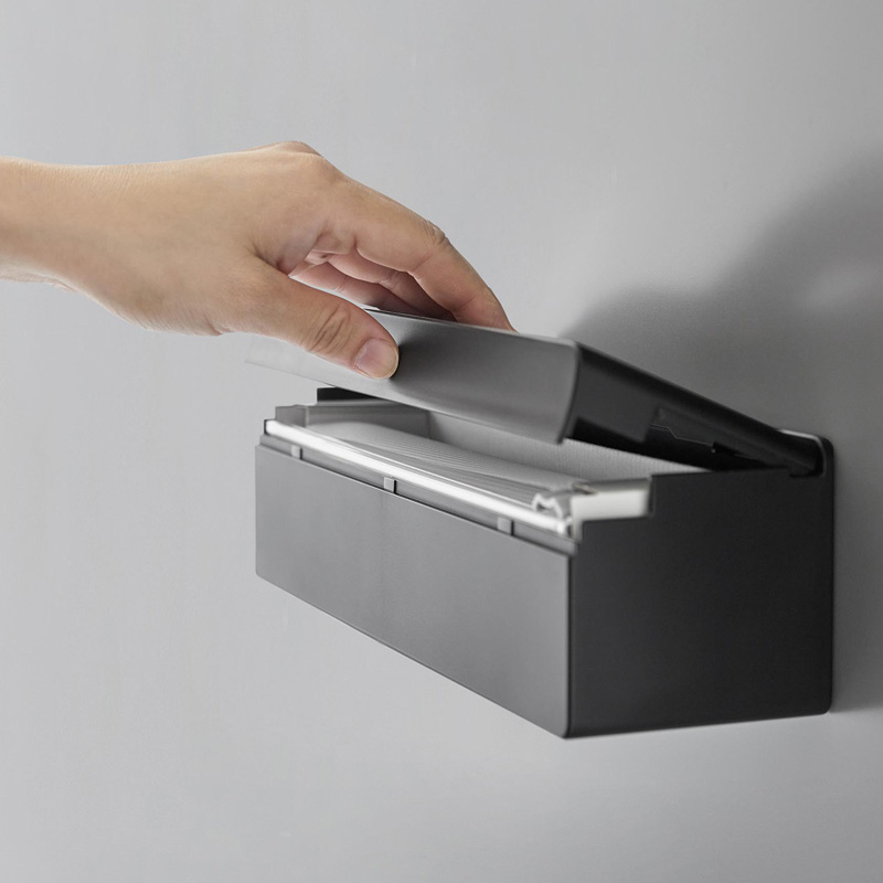 まとめ売り　Tower　フィルムフック まな板シート　ブラック　12個 tower 特典付 山崎実業 フィルムフックまな板シートケース タワー 公式