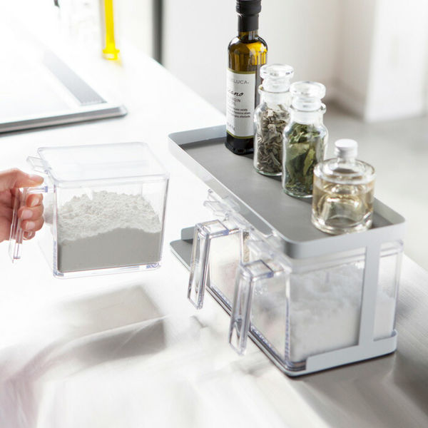 山崎実業 調味料ラック ホワイト タワー tower tower ｜ 調味料ストッカーラック タワー ワイド ｜ 山崎実業