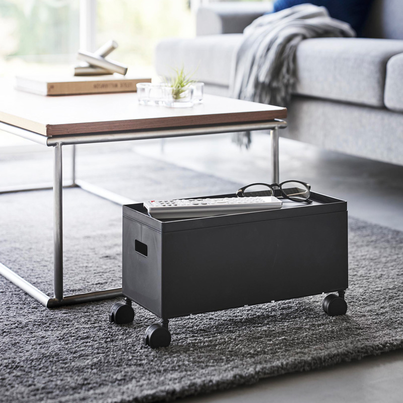 tower 山崎実業 蓋付き収納ボックスワゴン タワー S 公式 容量6L 収納