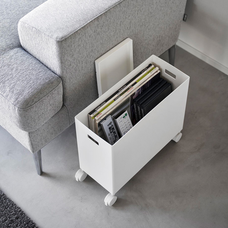 tower 山崎実業 蓋付き収納ボックスワゴン タワー L 公式 容量12L 収納