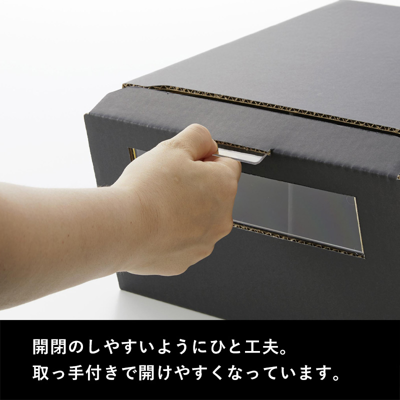 tower 山崎実業 窓付きシューズボックス タワー 2個組 L 公式 シューズ
