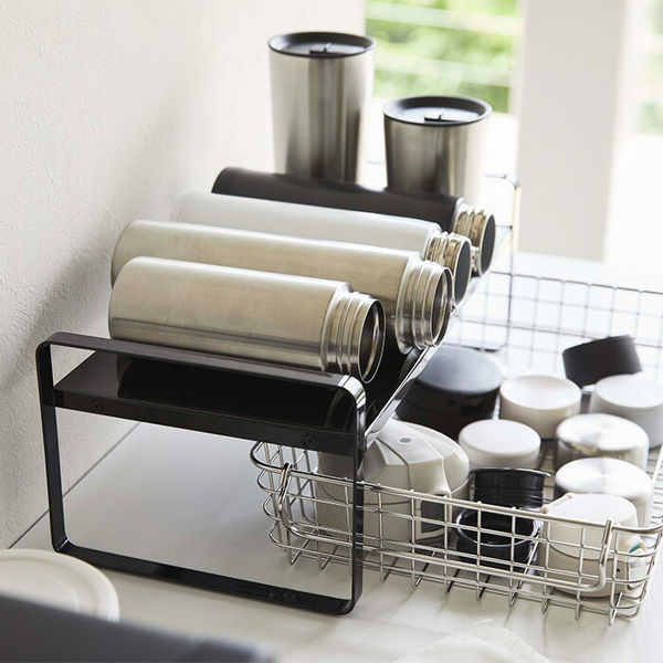 tower 特典付 山崎実業 伸縮収納ラック タワー 2段 公式 食器棚 食器