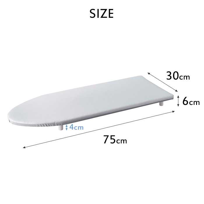 山崎実業 卓上脚付き 舟型アイロン台 アルミ スチームアイロン アイロン台 卓上 テーブル 舟型 アイロン アルミコーティング 裾上げ ネーム付け 5785｜yamayuu｜10