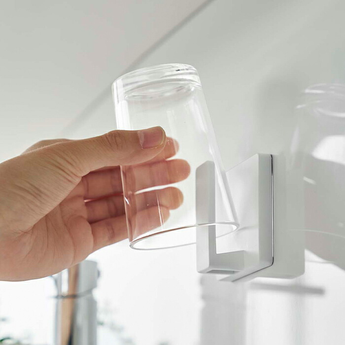 山崎実業 MIST フィルムフック タンブラーホルダー ミスト 白 公式