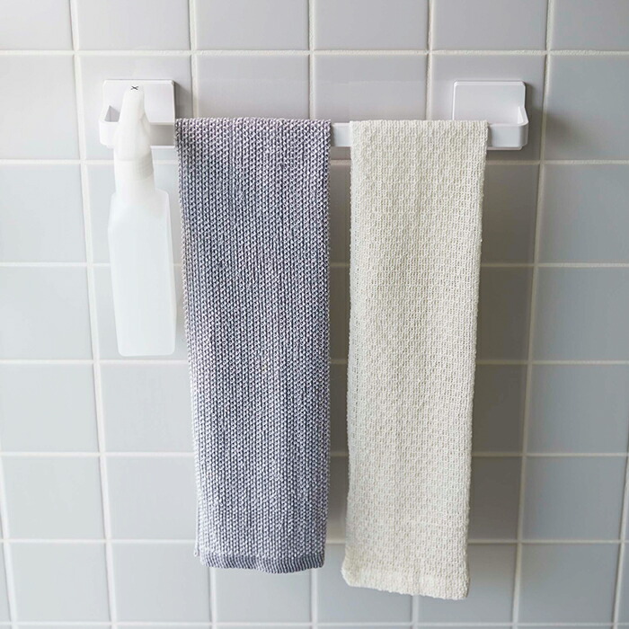 山崎実業 特典付 MIST フィルムフック タオルハンガー ミスト W36 白