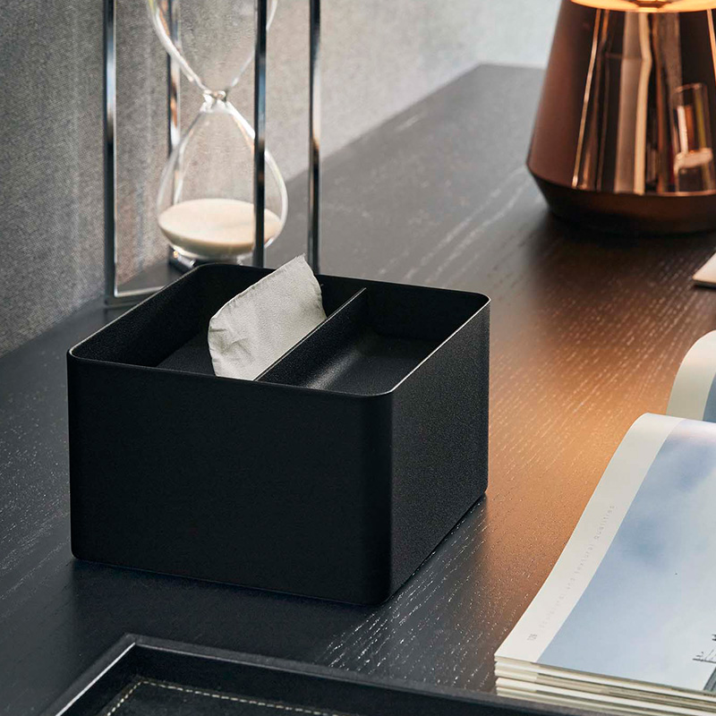 tower 特典付 山崎実業 蓋付きハーフティッシュケース タワー 公式