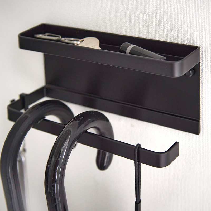 山崎実業 特典付 石こうボード壁対応 トレー付きアンブレラホルダー