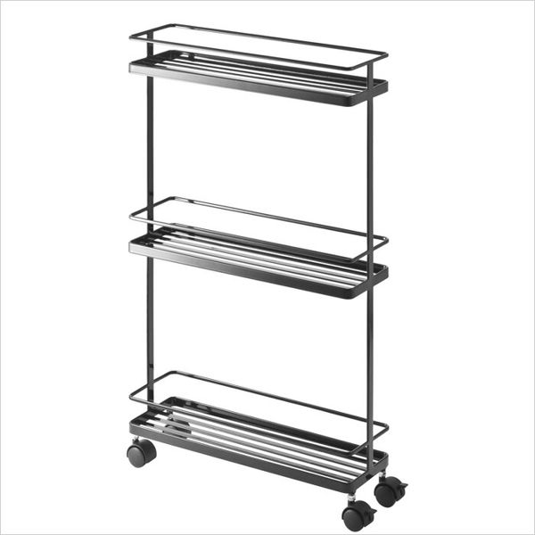 tower 山崎実業 スリムキッチンワゴン タワー 公式 3段 スリムワゴン