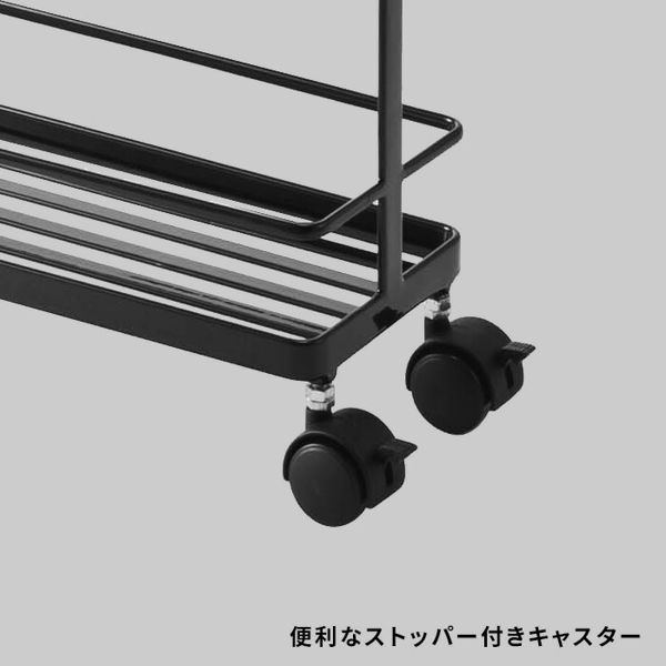 tower 山崎実業 スリムキッチンワゴン タワー 公式 3段 スリムワゴン