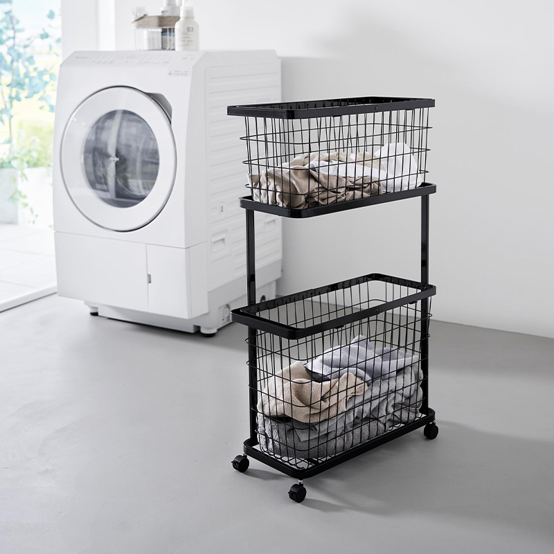 【tower】ランドリー バスケットワゴン セット　黒 楽天市場】【2月1日はポイント最大10倍祭】《ポイント5倍！》TOWER