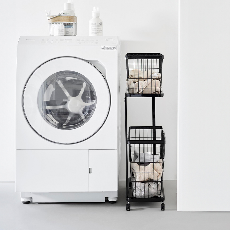 tower 特典付 山崎実業 ランドリーワゴン+バスケット タワー スリム