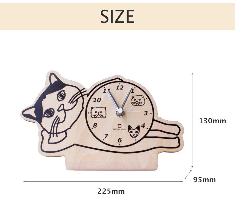 ヤマト工芸 特典付 ヤマトジャパン 置き時計 stand clock -cats