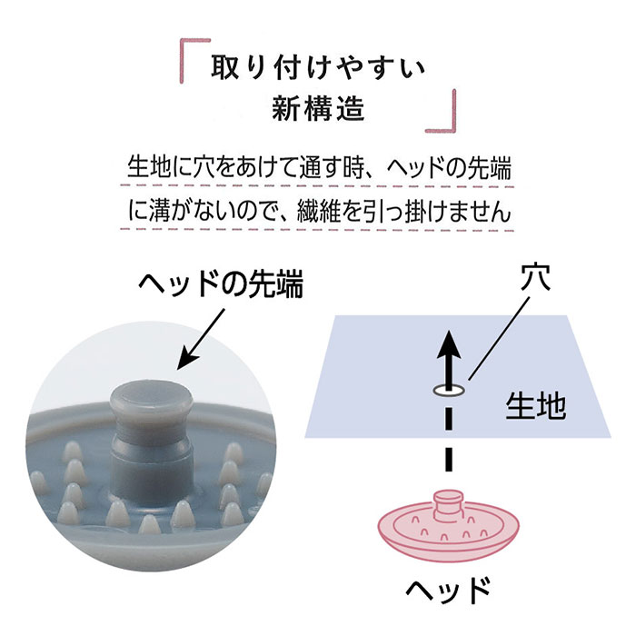 スナップ ボタン 裁縫 / Clover(クロバー) 薄型プラスナップ 13mm