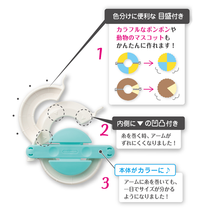 クロバー（Clover） ポンポンメーカー ぽんぽんメーカー / スーパー