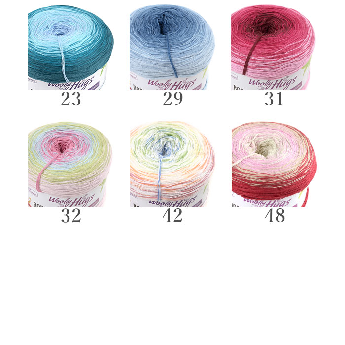 Woolly Hugs(ウーリーハグズ) BOBBEL COTTON(ボッベルコットン) 毛糸 輸入 コットン グラデーション 春夏 編み物