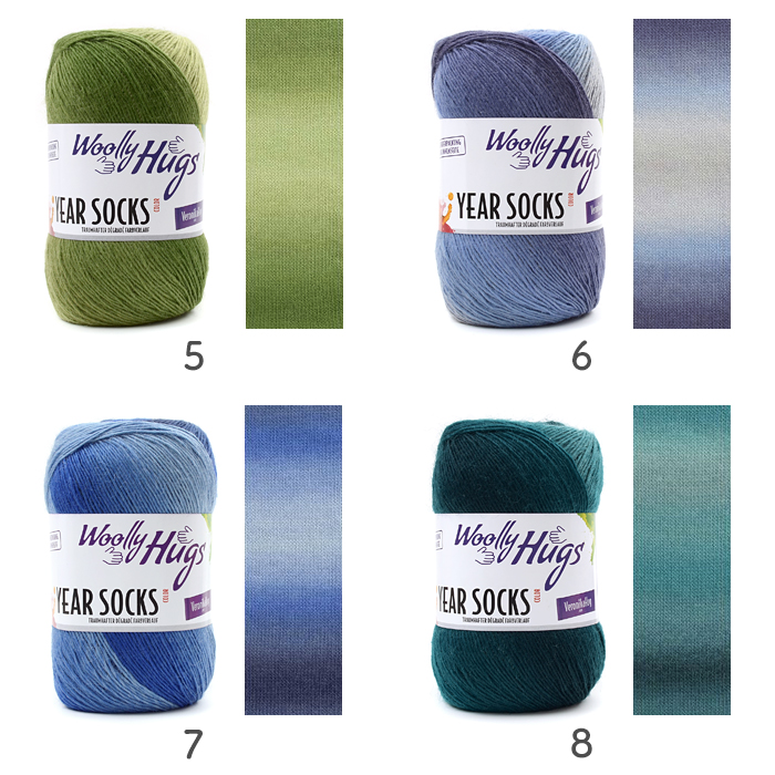 編み物 キット 毛糸 編み図 柳屋 ベルンド・ケストラー Woolly Hugs(ウーリーハグズ) YEAR SOCKSのLacey Scallop Scarf(レーシースカラップスカーフ)