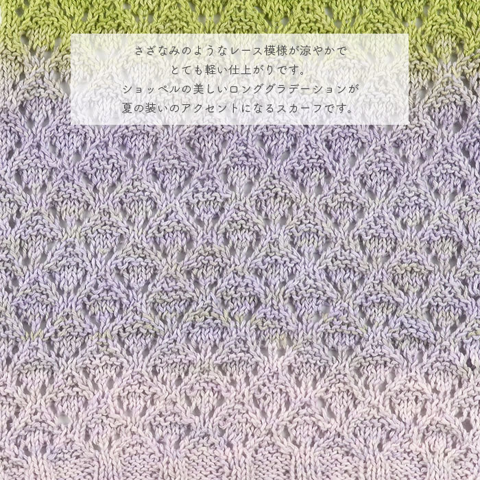 編み物 キット 毛糸 編み図 SCHOPPEL(ショッペル) Zauberball Cottonのさざなみスカーフ 柳屋 Bernd Kestler(ベルンド・ケストラー) コラボ