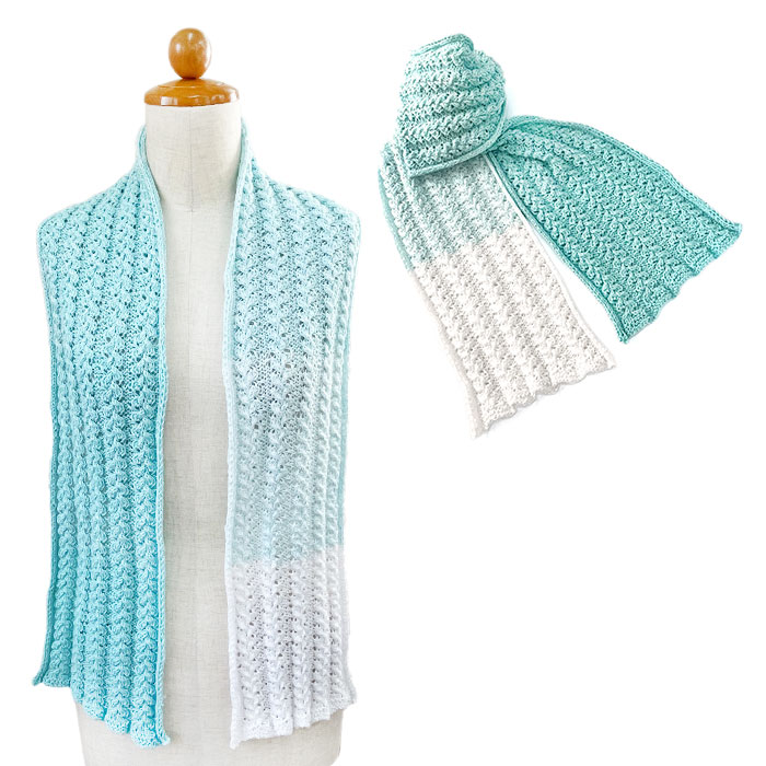 編み物 キット 毛糸 編み図 SCHOPPEL(ショッペル) Zauberperlen CottonのWisteria Scarf(ウィステリアスカーフ) 柳屋 Bernd Kestler(ベルンド・ケストラー) コラボ