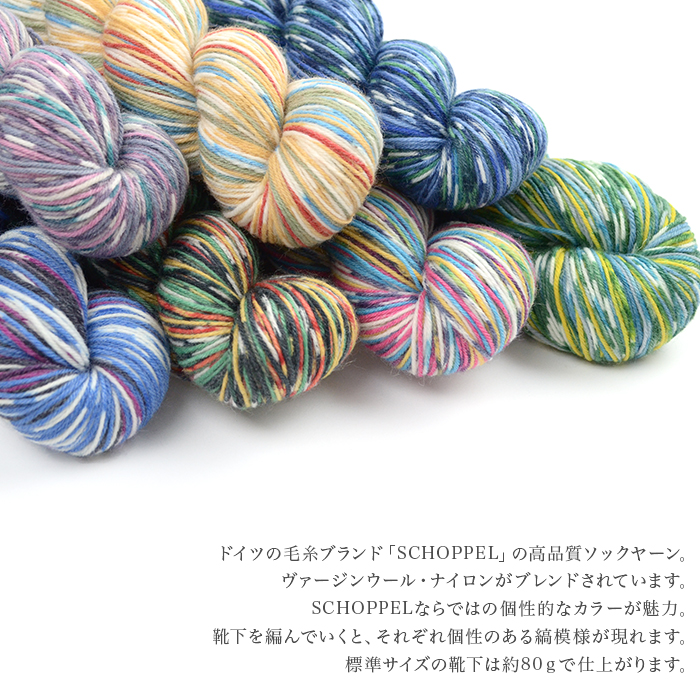 SCHOPPEL(ショッペル) das Paar(ダスパー) 毛糸 輸入 グラデーション カラフル ソックヤーン ドイツ製 靴下