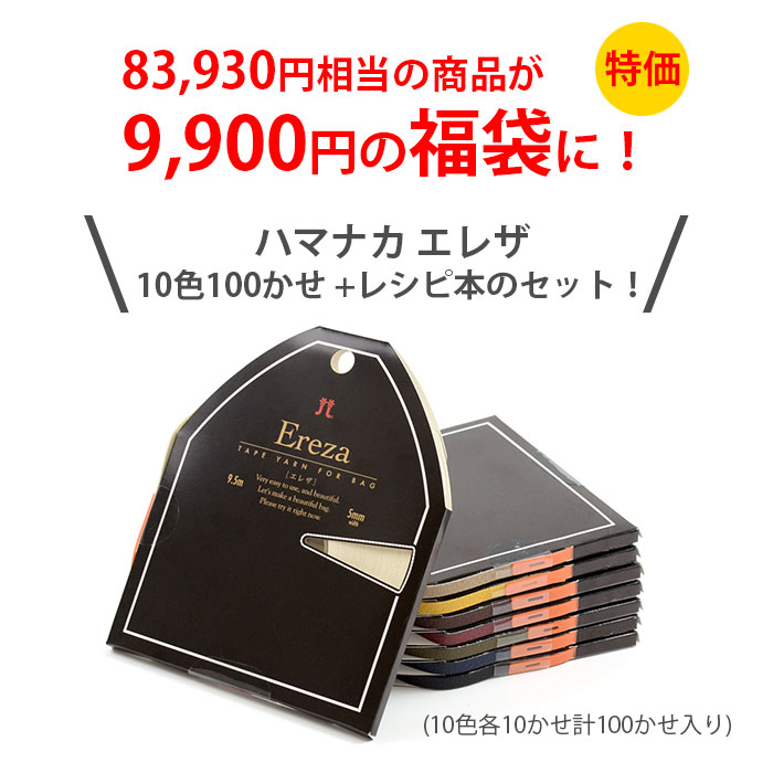 毛糸 福袋 HappyPack / ハマナカ エレザ 10色100かせセット : 毛糸
