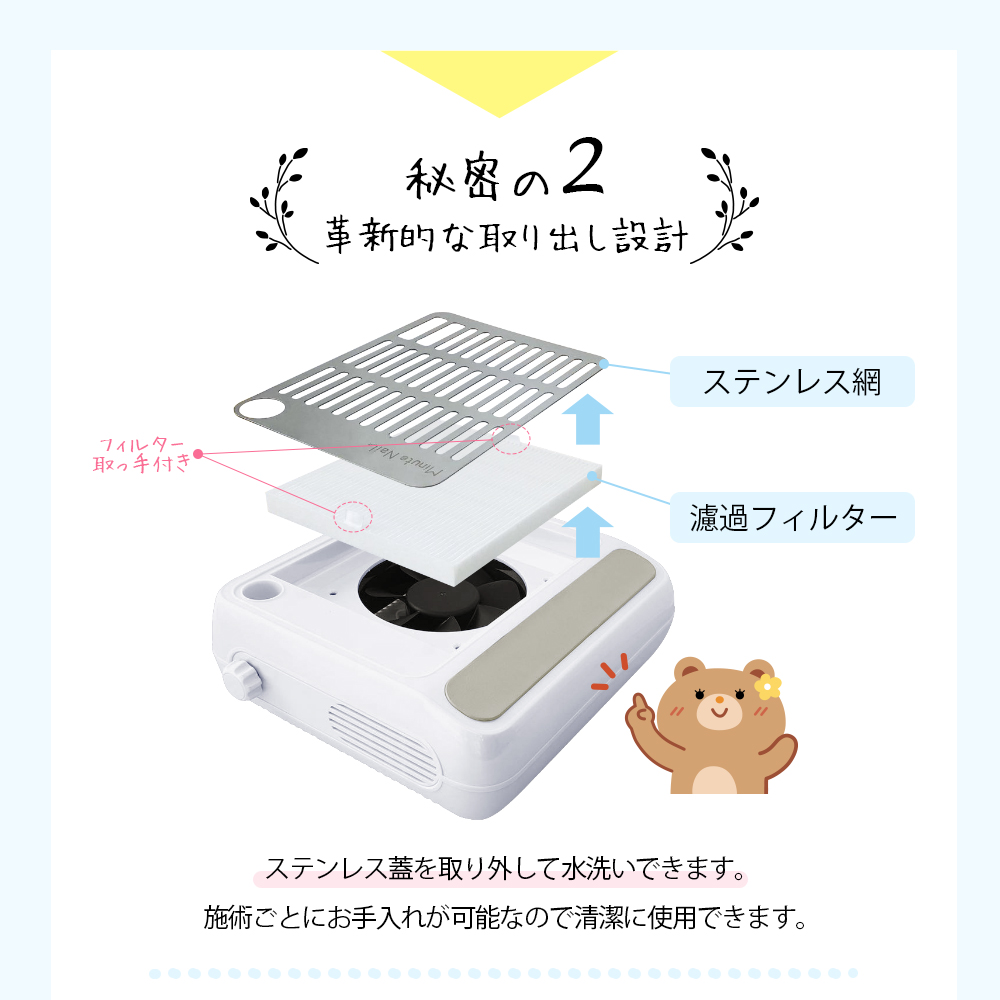 集塵機 ネイルダスト集塵機 ネイルダストクリーナー ネイルツール ネイル機器 ネイルオフ