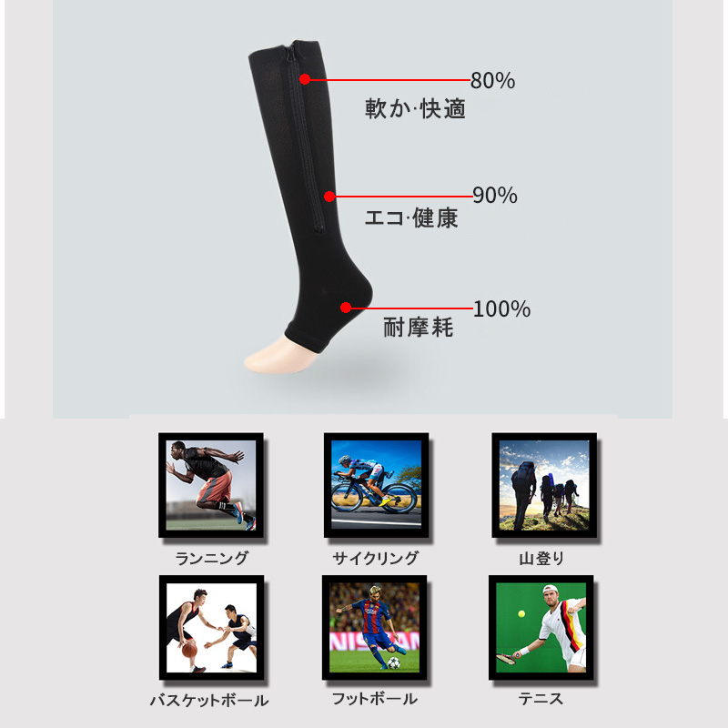 着圧ソックス 3足組 スリムビューティつま先なし 血行改善 着圧