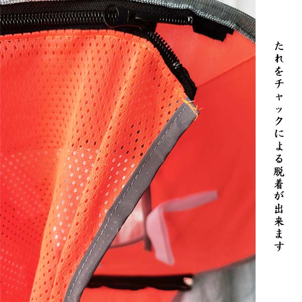 日よけたれ ヘルメット用 日除け 取付用 帽子 翌日発送  熱中症対策 日よけタレ 作業用ヘルメット 工事用ヘルメット 建設現場 建設業 熱中症予防 涼しい 6色｜yandhamor｜06