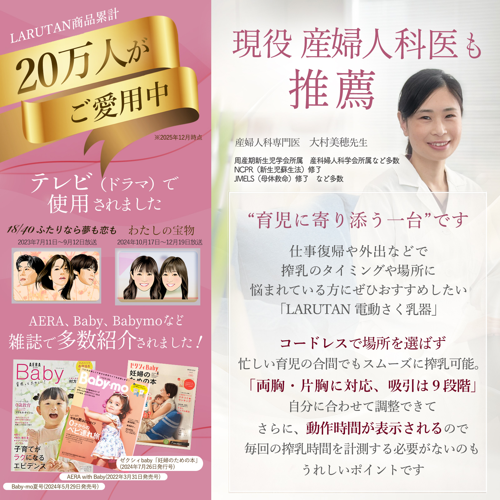 LARUTAN 搾乳機 搾乳 スマートデュアル