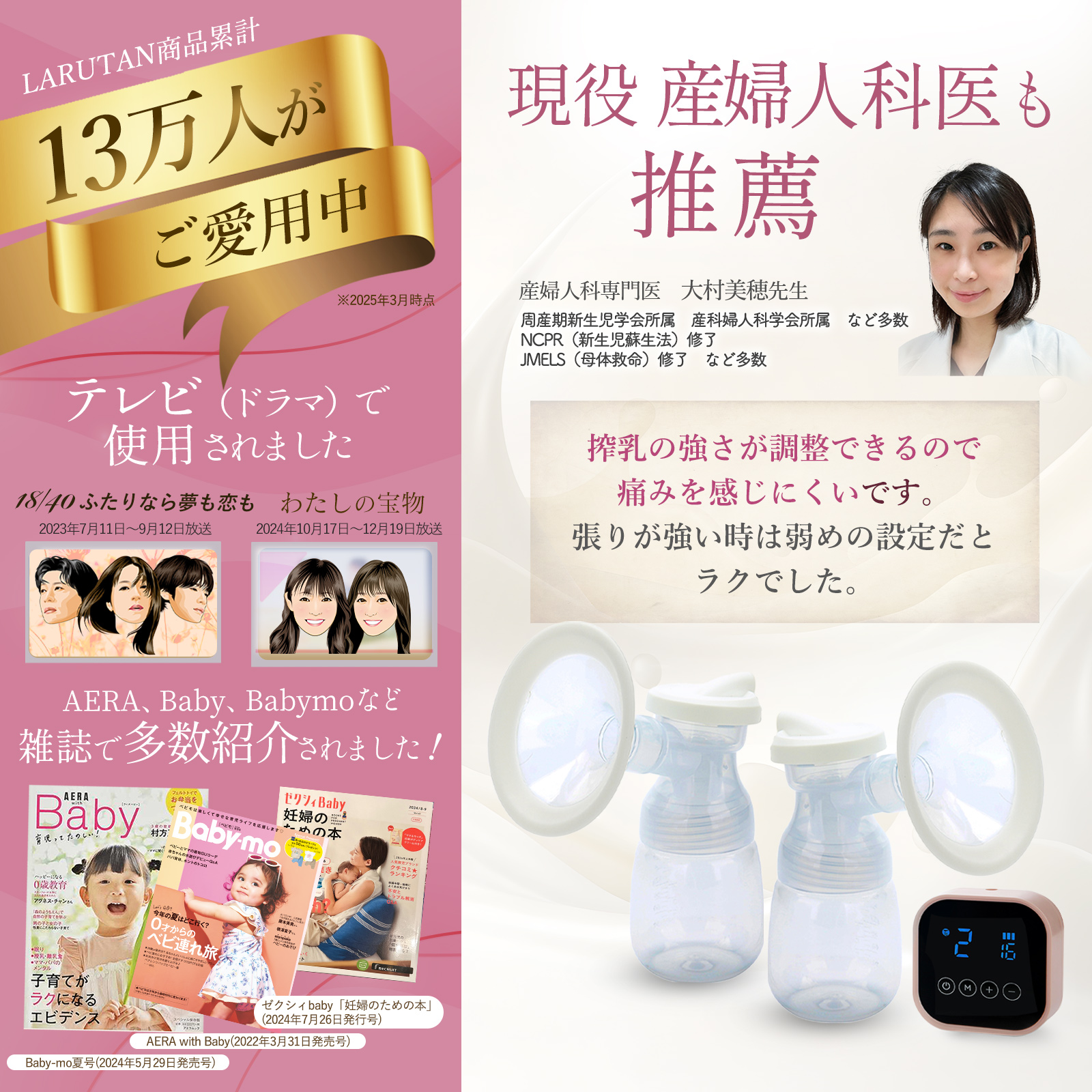 LARUTAN 搾乳機 搾乳 スマートデュアル