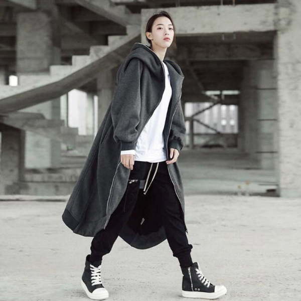 【美品】MaxMara ロング丈ジップパーカー スウェット ワンピース sm135_4.jpg