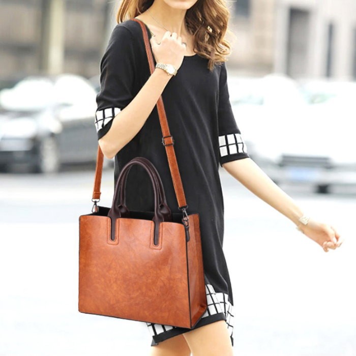 ショルダーバッグ バッグ 無地 レザー 2Wayノットハンドル セール】【直営限定】Women's/LEATHER 2WAY HANDLE BAG/レザー 2